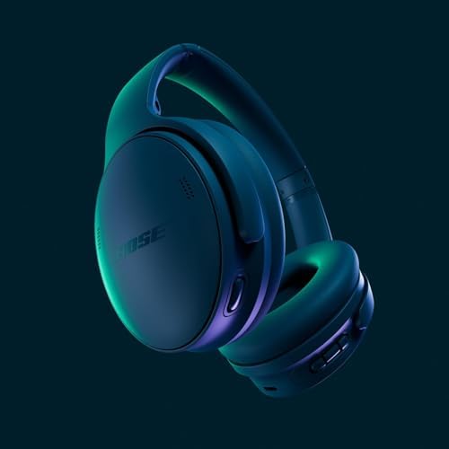 Bose QuietComfort Headphones - Wireless Bluetooth Headphones, Active Over Ear Noise Cancelling and Mic, USB-C Charging, Deep Bass, Up to 24 Hours of Playtime, Twilight Blue - Limited Edition Color - Image 3