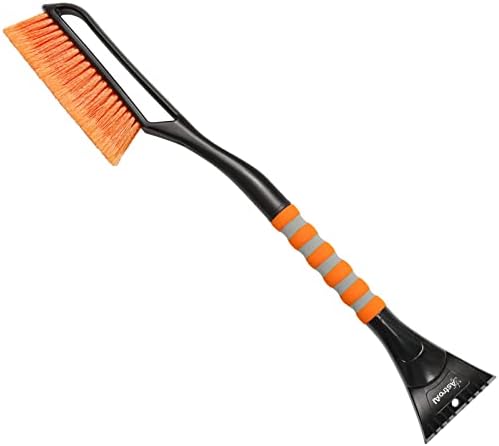 AstroAI 27" Snow Brush and Ice Scrapers for Car Windshield, Detachable Snow Scrapers with Ergonomic Foam Grip for Cars, Trucks, SUVs (Heavy Duty ABS, PVC Brush, Orange) - Image 10
