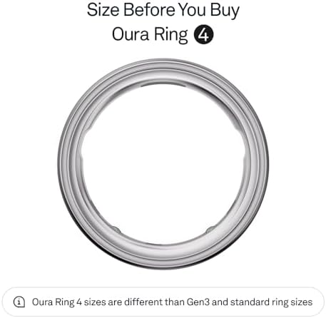 Oura Ring 4 - Silver - Size 8 - Size Before You Buy - Image 3