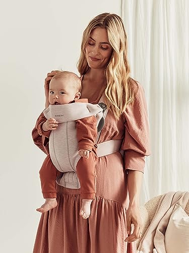BabyBjörn Baby Carrier Mini, 3D Jersey, Light Beige | Newborn Carrier (7-25 lbs), Ergonomic, Easy-to-Use - Image 3