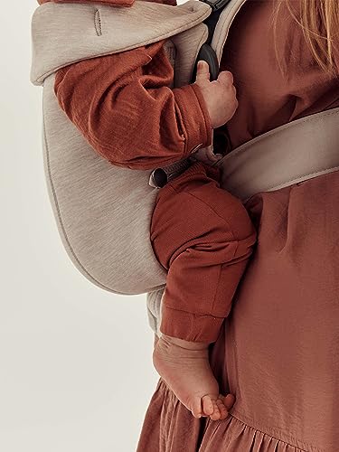 BabyBjörn Baby Carrier Mini, 3D Jersey, Light Beige | Newborn Carrier (7-25 lbs), Ergonomic, Easy-to-Use - Image 9