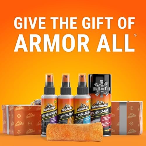 Armor All Car Wash and Car Interior Cleaner Kit, Includes Towel, Tire Foam, Glass Spray, Protectant Spray and Cleaning Spray, Multicolor, 5 Count (Pack of 1) - Image 9