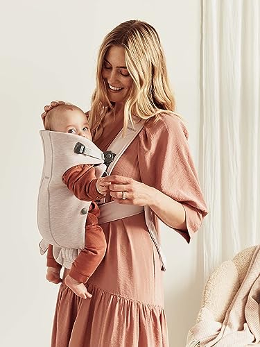 BabyBjörn Baby Carrier Mini, 3D Jersey, Light Beige | Newborn Carrier (7-25 lbs), Ergonomic, Easy-to-Use - Image 6