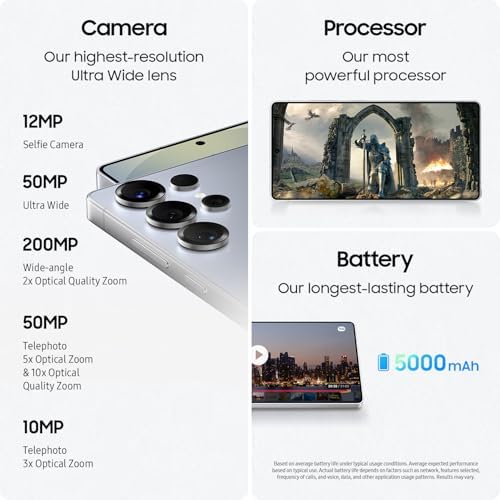 SAMSUNG Galaxy S25 Ultra, 512GB Smartphone, Unlocked Android, AI Night Mode Camera, Snapdragon 8 Elite Fast Processor, 5000mAh Battery, Built-in S Pen, 2025, US 1 Yr Warranty, Titanium Black - Image 7