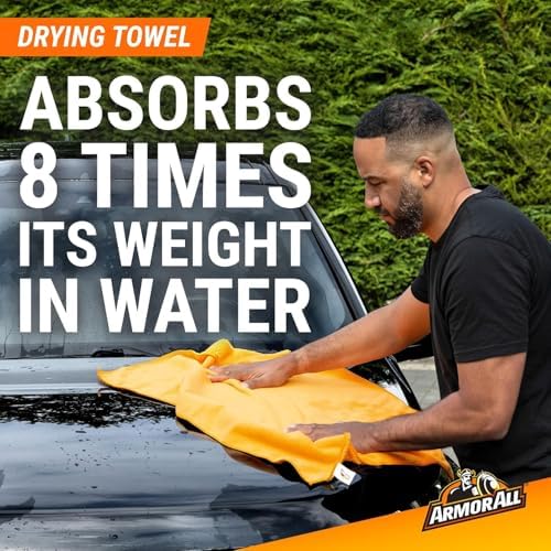 Armor All Car Wash and Car Interior Cleaner Kit, Includes Towel, Tire Foam, Glass Spray, Protectant Spray and Cleaning Spray, Multicolor, 5 Count (Pack of 1) - Image 8