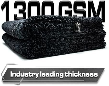 Blackline 24"x36" Twisted-Loop Drying Towel, 1300GSM, Streak Free, Lint Free, Reusable - Car Accessories, Bath Towels, Microfiber Cleaning Cloth - One Pass is All You Need - Image 5