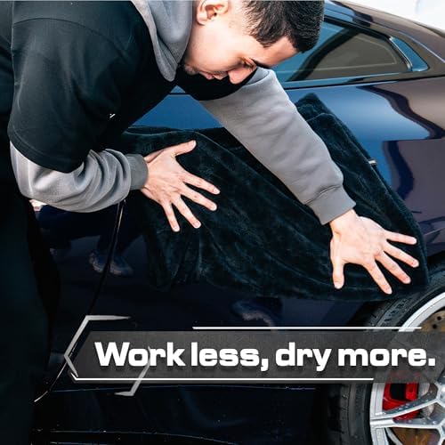 Blackline 24"x36" Twisted-Loop Drying Towel, 1300GSM, Streak Free, Lint Free, Reusable - Car Accessories, Bath Towels, Microfiber Cleaning Cloth - One Pass is All You Need - Image 8