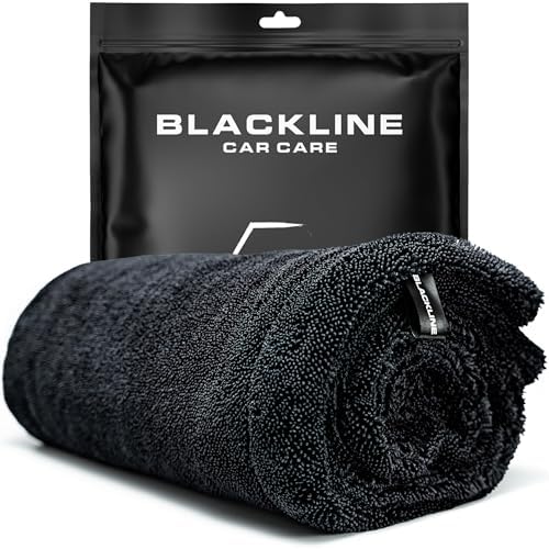 Blackline 24"x36" Twisted-Loop Drying Towel, 1300GSM, Streak Free, Lint Free, Reusable - Car Accessories, Bath Towels, Microfiber Cleaning Cloth - One Pass is All You Need - Image 2